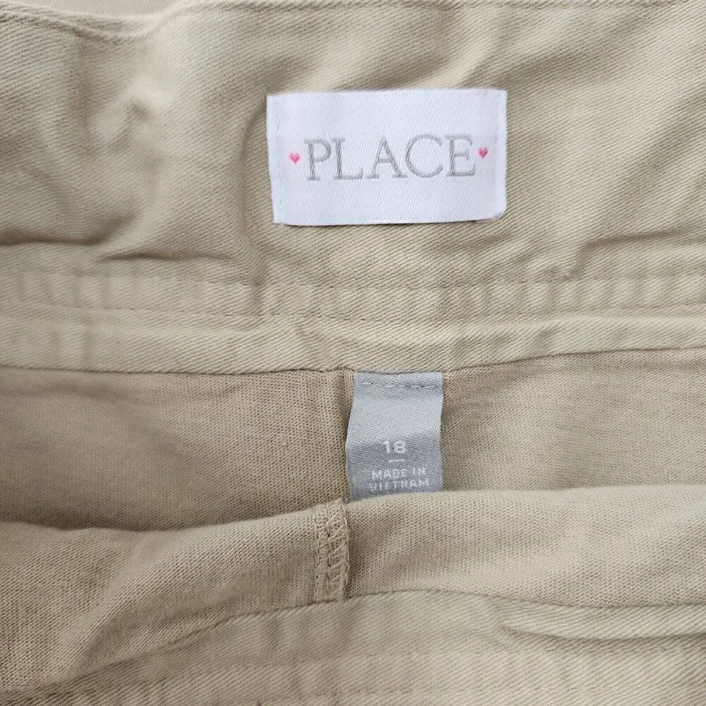 2 The Children's Place - Size‎ 18 - Girls Khaki Uniform Pleated Skorts